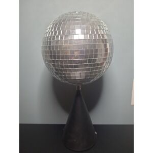 Vintage 8" Radio Shack Mirror Disco Ball Rotating Motorized (not working)‎